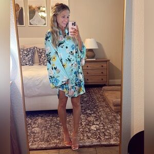 Satin Floral Tunic